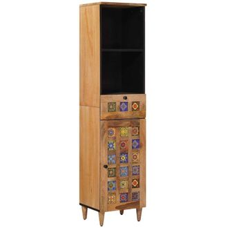 vidaXL Bathroom Cabinet Natural 38 x 33 x 160 cm Solid Mango Wood vidaXL