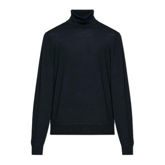 Tom Ford Turtlenecks, male, Black, Size: XL Wool Turtleneck