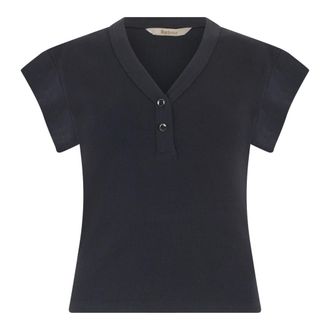 Barbour Polo Shirts, female, Blue, Size: XS Striped T-shirt