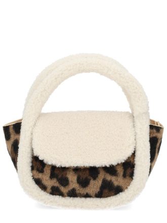 MC2 Saint Barth Womens Gilda Mutton Shoulder Bag Animalier Polyester