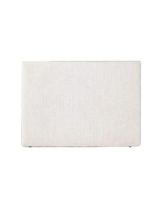 Hannun Cabecero de tejidos naturales tapizado en blanco 150 cm
