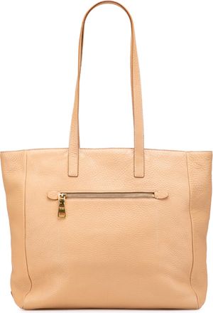 Prada Pre-owned Womens Leather Tote Zippered Closure - Peach - One Size