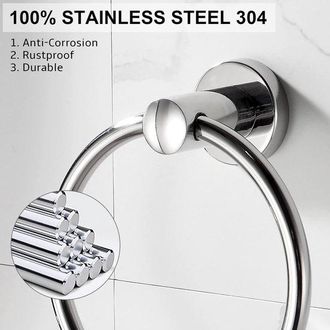 OEM Anillo Para Toallas Cromado - Duradero Y Flexible - 1 Pieza - Acero Inoxidable