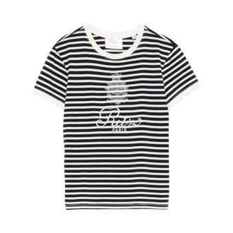 Frame Denim Namu T-shirt - Dames - Tops - Blauw - Maat: M Katoen