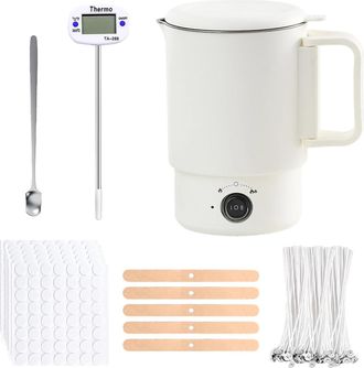 OEM Fondueuse Electrique - 800 Ml - 600 W - 2 Niveaux Temperature - Pour Cire Body Butter Savon - 1 Unidad