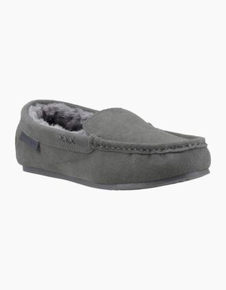 Hush Puppies Womens Annie Womens Mocassin Slippers - Grey - Size: 7