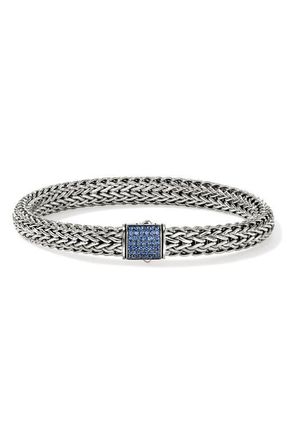John Hardy Icon Bracelet, Gemstones, 7.5mm in Blue Sapphire at Nordstrom, Size X-Large