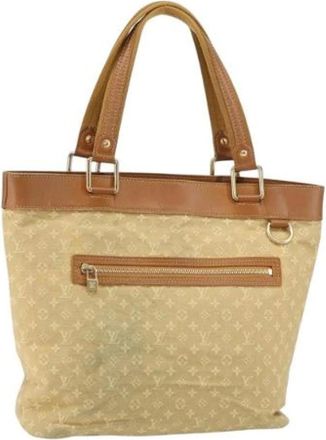 Louis Vuitton Pre-owned Tote Bags, female, Beige, Size: ONE SIZE Pre-owned Canvas Tote Bag