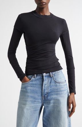 Alexander Wang Long Sleeve Layered T-Shirt in Black at Nordstrom, Size X-Large