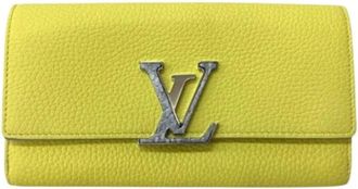 Louis Vuitton Pre-owned Wallets, female, Yellow, Size: ONE SIZE Pre-owned Vintage Leather Wallet