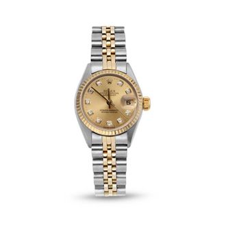 Rolex Pre-owned Rolex Datejust Automatic Chronometer Diamond Champagne Dial Ladies Watch 79173 CDJ