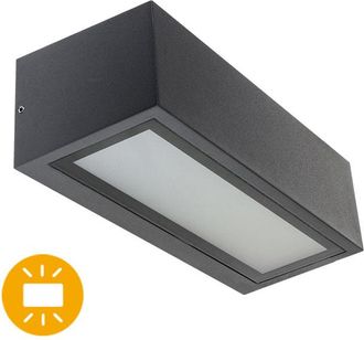 Fabrilamp Fabrilamp - Aplique Corgo Ip54 1xe27 L.26xan.10,6xal.8cm Aluminio Cristal Antracita