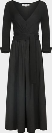 Diane Von Fürstenberg Ballerina A-Line Wrap Midi Dress