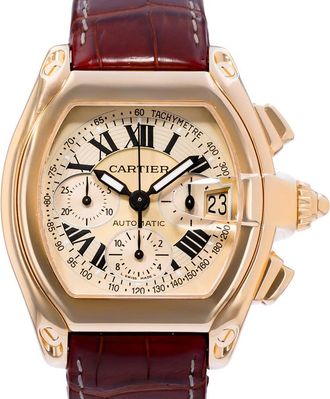 Cartier Pre-owned Cartier Roadster Chronograph Automatic Champagne Dial Mens Watch W62008Y3