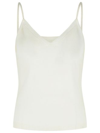 Lisa Yang Nala camiseta sin mangas de cachemira color crema