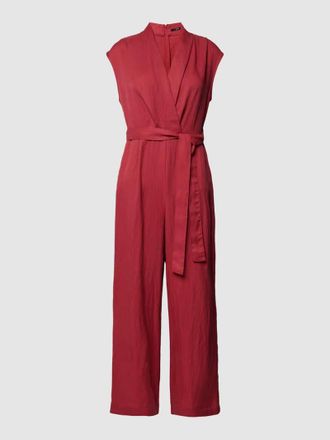 Zero Jumpsuit aus Lyocell-Mix mit Viskose-Anteil in Wickel-Optik in Fuchsia, Größe 38