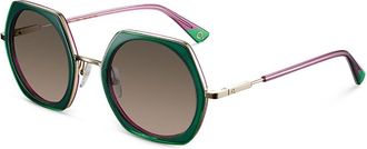 Etnia Barcelona Baeza GR Womens Sunglasses Green Size 50