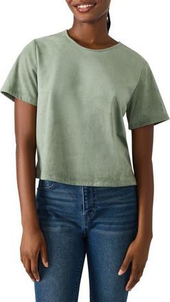 Steve Madden Ezra Back Zip Top in Jade Cream at Nordstrom, Size X-Small