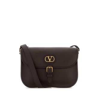 Valentino Garavani Chocolate Leather Antibes Crossbody Bag