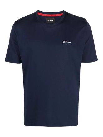 Kiton logo-embroidered T-shirt - Blue