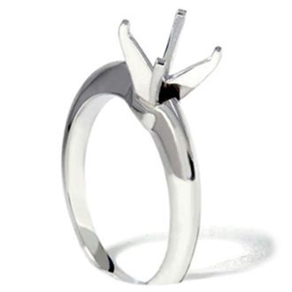 Pompeii3 Knife Edge Solitaire Engagement Ring Setting Mount 14K Size Selectable