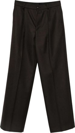 Dries Van Noten Herringbone-pattern Wide-leg Trousers