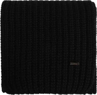 Dsquared2 Accessoires, Heren, Zwart, ONE Size, Wol, Wol sjaal met geborduurd logo