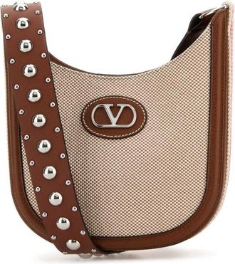 Valentino Garavani Two-Tone Canvas Vlogo Signature Crossbody Bag