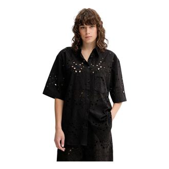 Gestuz Overhemden, Dames, Zwart, M, Katoen, GZbaylor Shirt