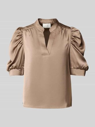 Neo Noir Neo Noir Regular Fit Blusenshirt mit Puff&auml;rmeln Modell Roella in Hellbraun, Gr&ouml;&szlig;e 42