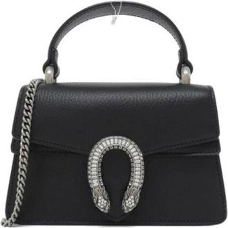 Gucci Pre-owned Handbags, female, Black, Size: ONE SIZE Pre-owned Leather gucci-bags