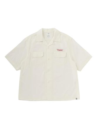 Visvim logo-embroidered shirt - men - Silk/Cotton - 3 - White