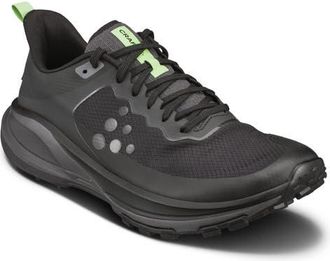 Craft Pure Trail X Running Shoe in Black/Asphalt at Nordstrom, Size 10.5