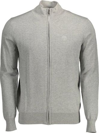North Sails Elegante grijze geborduurde vest - Heren - Vesten - Grijs - 2XL - Katoen - Truien & Vesten