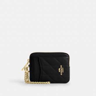 Coach Zip Card Case With Quilting