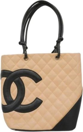 Chanel Pre-owned Tote Bags, female, Beige, Size: ONE SIZE Pre-owned Vintage Tote Bag