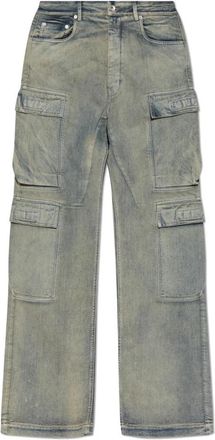 Rick Owens Duble Cargo jeans - Heren - Loose Fit Jeans - Blauw - W32 - Katoen - Jeans