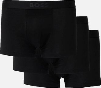 HUGO BOSS Mens Boss Black 3 PACK TRUNKS BLACK - Size: 32/32