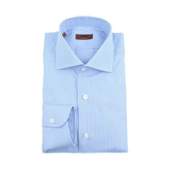Barba Shirts - Heren - Zakelijke Overhemden - Blauw - 3XL - Katoen - Overhemden