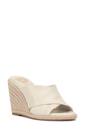 Vince Camuto Fisella Espadrille Wedge Sandal in Creamy White at Nordstrom, Size 8.5