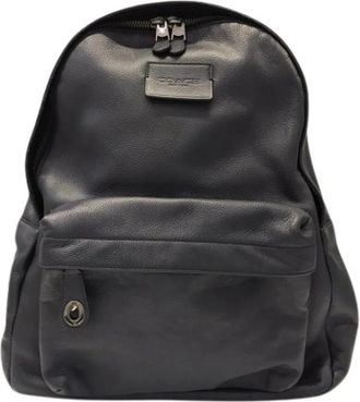 Coach Pre-owned Backpacks, male, Blue, Size: ONE SIZE Pre-owned Leather Backpack