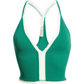 Free People FP Movement Ace in Lace Trim Camisole in Green Glow at Nordstrom, Size X-Small