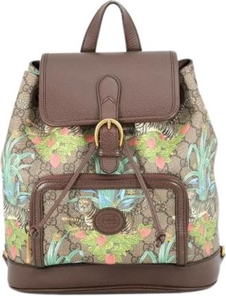 Gucci Pre-owned Canvas Handbag - Dames - Vintage Rugzakken - Veelkleurig - ONE Size - Leer - Vintage
