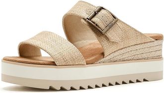 Toms Diana Mule Buckle Womens Wedge Shoes Natural : 8.5 B - Medium, Synthetic