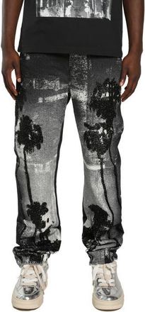 Purple Beaded Palm Jeans in Black at Nordstrom, Size 28