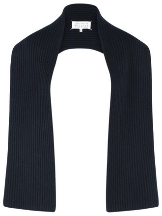 Maison Margiela Blue Virgin Wool Scarf