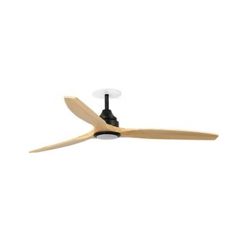 Netlighting Alo Recessed 152cm Ceiling Fan Matt Black Pine Blades CCT