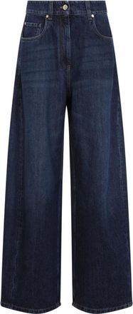 Brunello Cucinelli Jeans Barrel in Denim - - Jeans - Donna - Blu - S