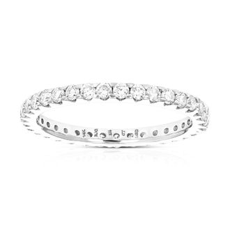 Vir Jewels 3/4 cttw Lab Grown Diamond Eternity Ring Wedding Band in 14K White Gold For Women
