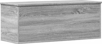 vidaXL Storage Box Grey Sonoma 90x35x35 cm Engineered Wood Vidaxl